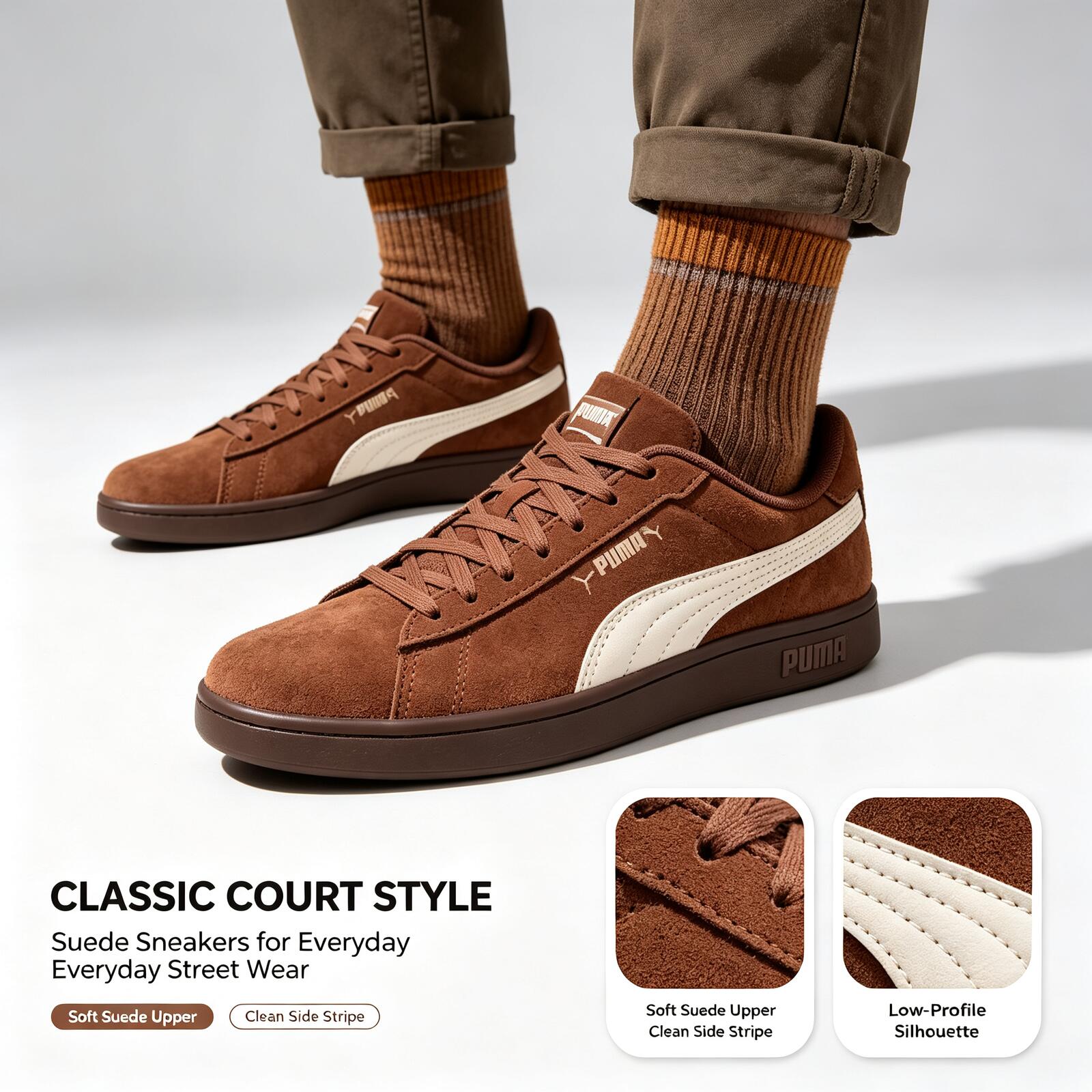 Puma Shoes Suede Classic - 新しいプーマレトロカジュアルスニーカースエードソフトボトム耐久性のあるクラシックスエードスニーカー男性女性用ブラウンロートップカジュアルシューズ
