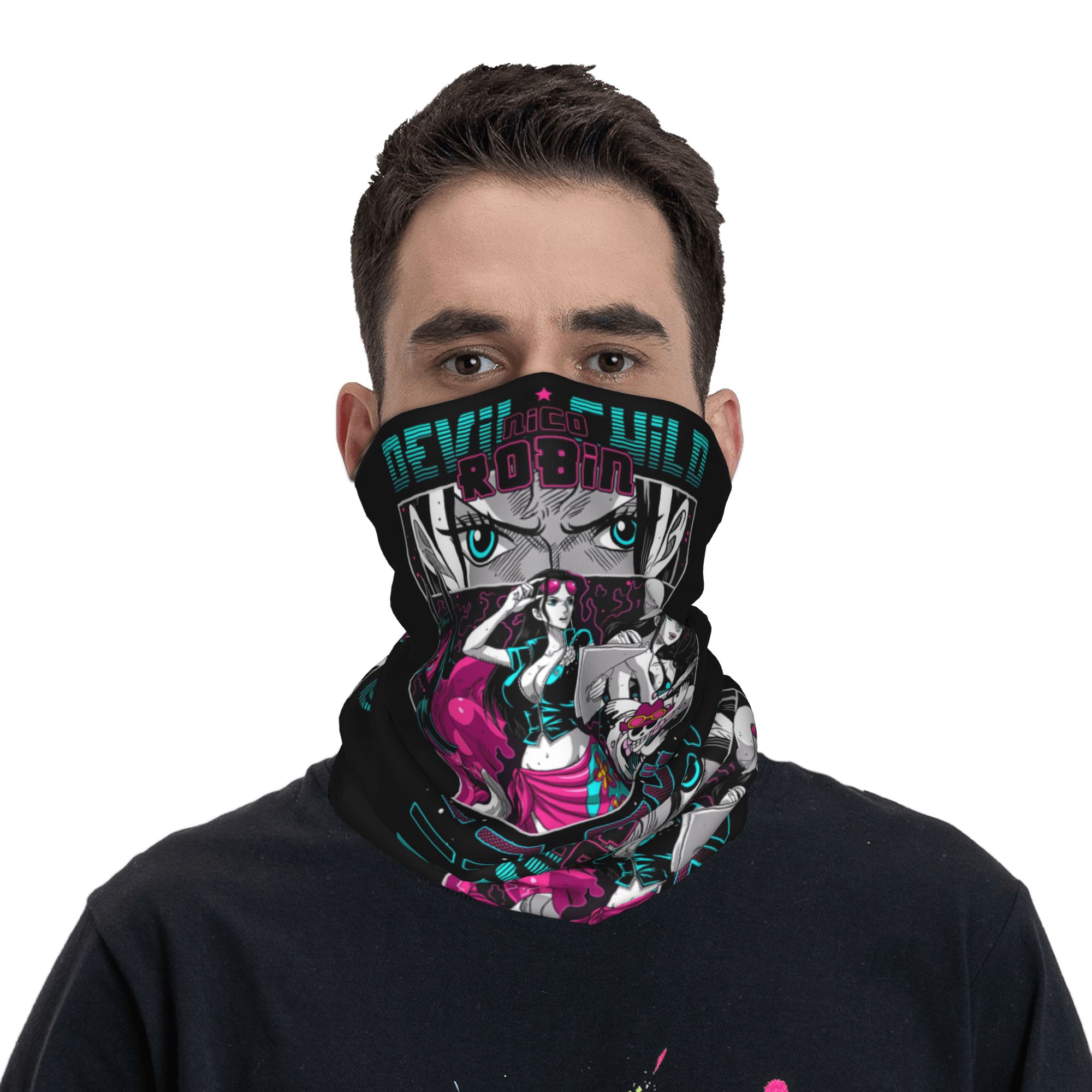 Neck Gaiter Fleece - ニコ・ロビン ワンピース デビルチャイルド バンダナ ネックウォーマー メンズ