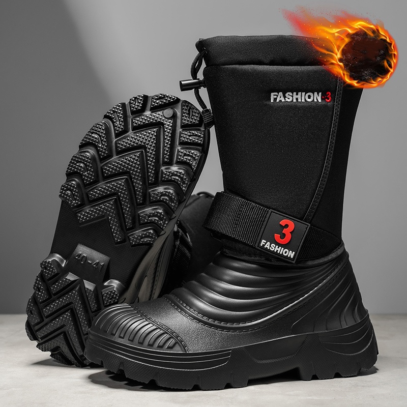 Waterproof Winter Boot - メンズ 秋冬用 新しいスノーブーツ、フリース裏地と厚手、防寒、アウトドア用暖かい、防水、滑り止め、ハイキングブーツ