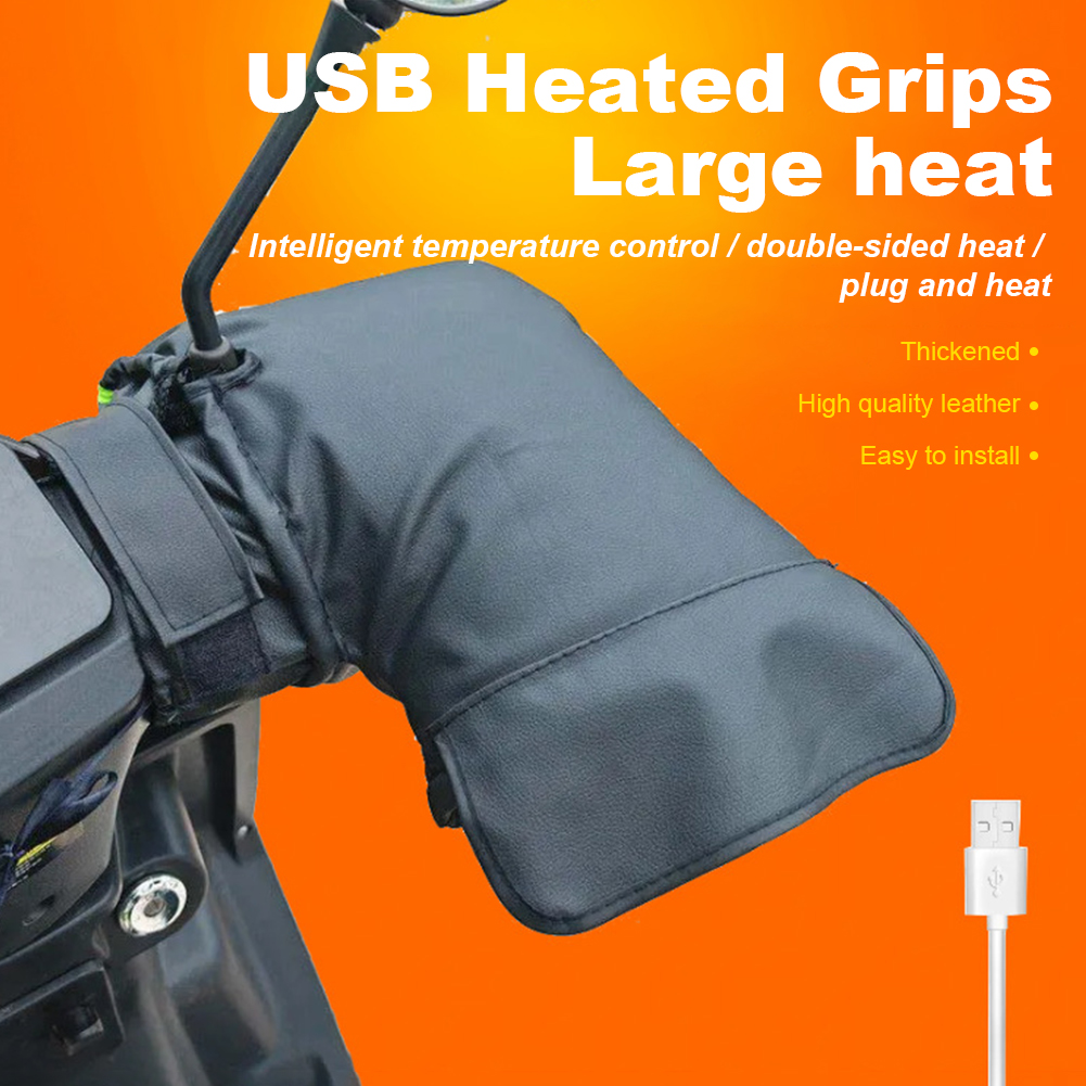 Hand Warmer Electric - 電熱ハンドルバーグローブ防水サイクリングハンドウォーマーグローブ防風 3 レベル設定スノーモービルバイクアクセサリー