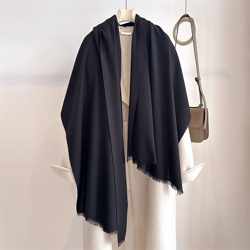 Cashmere Pashmina Wrap - 高級冬カシミヤスカーフ レディース 無地 ハンカチ 暖かいパシュミナ 女性用ショール