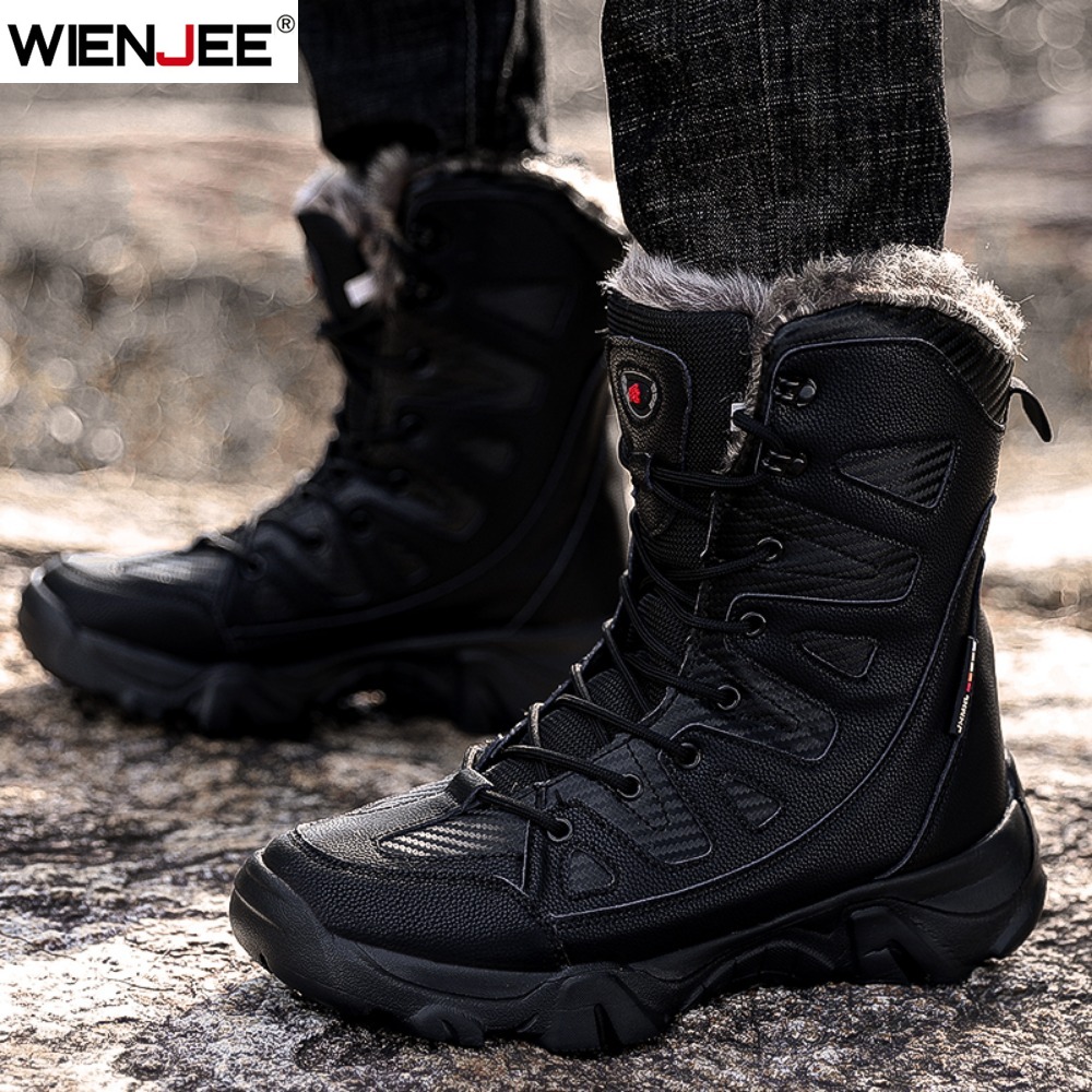 冬防水メンズブーツ豪華な超暖かいスノーブーツ男性スニーカーア - Waterproof Winter Boot のレビューと価格
