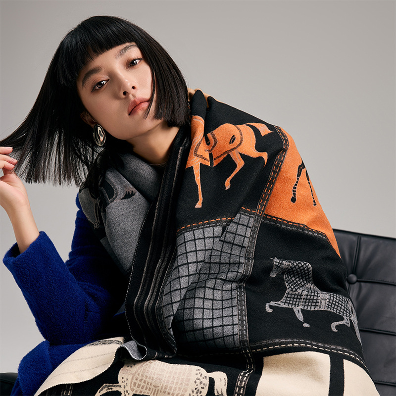 女性のための豪華なカシミヤスカーフ,厚くて暖かいショール,ト - Cashmere Pashmina Wrap のレビューと価格