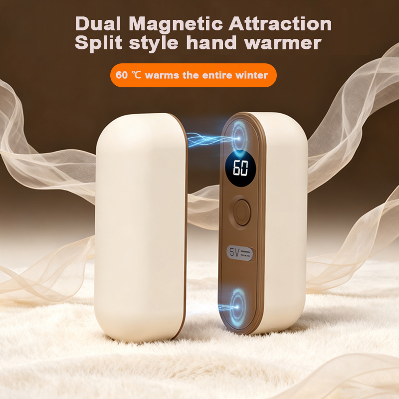 分離型ハンドウォーマー、磁気吸着式、LCDディスプレイ搭載で - Hand Warmer Electric のレビューと価格