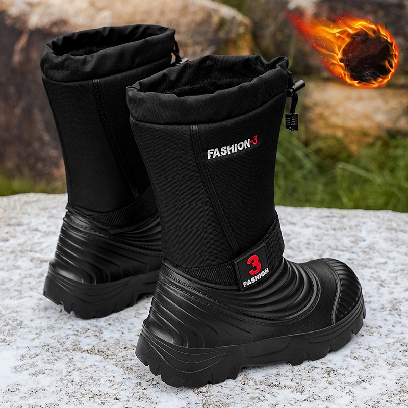 メンズ 秋冬用 新しいスノーブーツ、フリース裏地と厚手、防寒 - Waterproof Winter Boot のレビューと価格