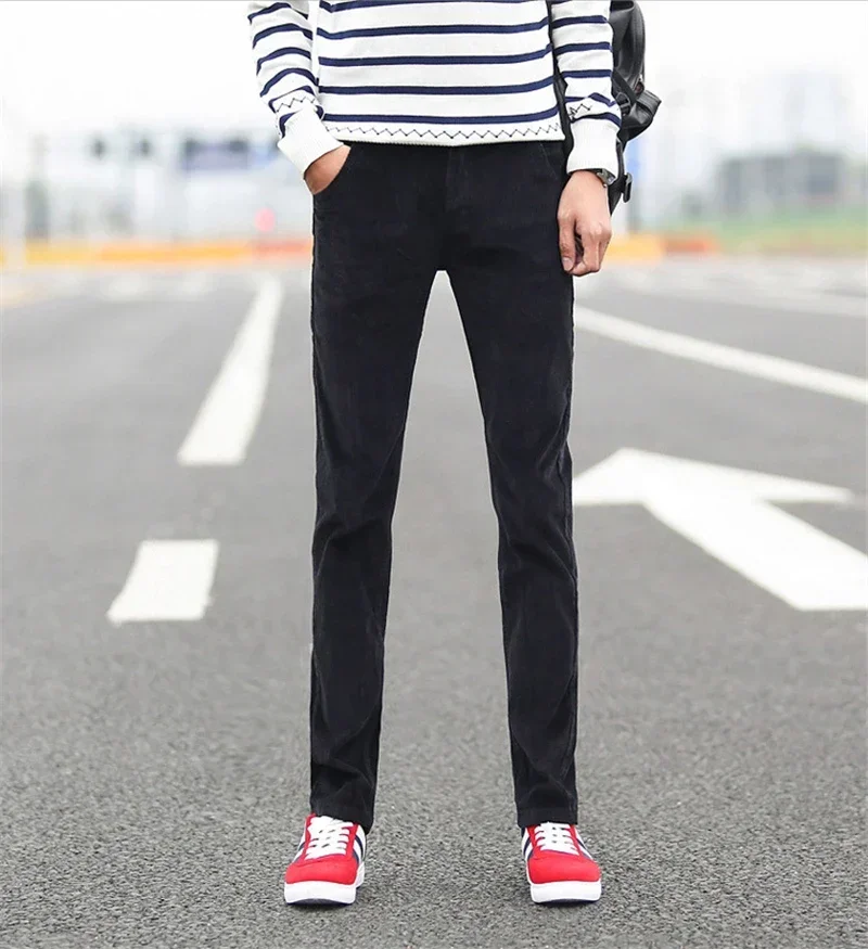 メンズカジュアルコーデュロイパンツ,プリーツ,無地コットン, - Corduroy Pant Warm のレビューと価格