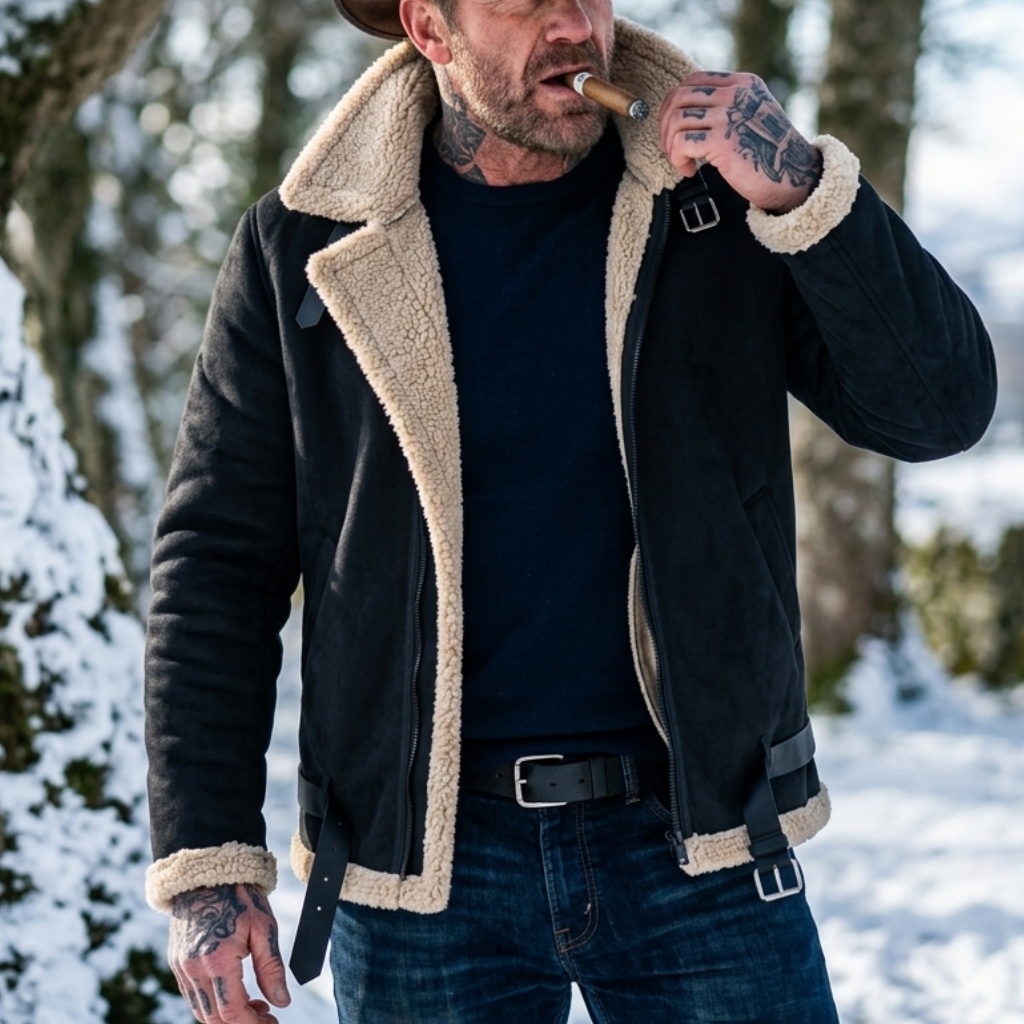 男性冬フェイクスエードジャケットフリース裏地付き暖かい豪華な - Down Jacket Packable のレビューと価格
