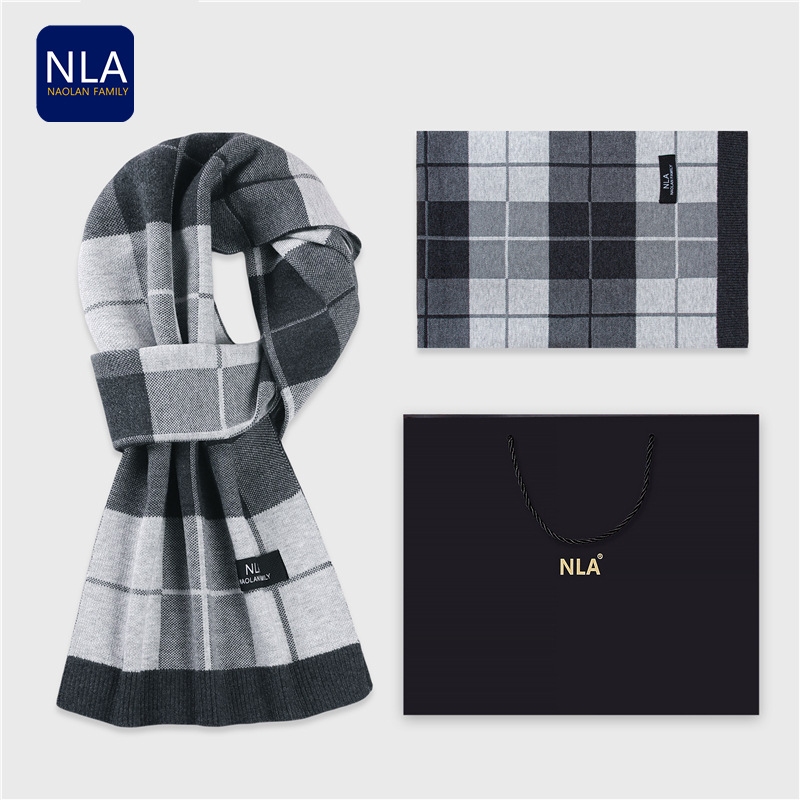 ギフトボックス ニット メンズ ウール スカーフ 商業スタイ - Wool Scarf Men のレビューと価格