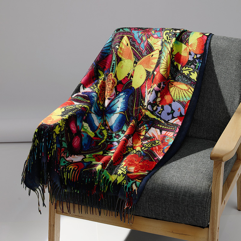 高級ブランド油絵カシミヤスカーフ女性のための暖かい冬パシュミ - Cashmere Pashmina Wrap のレビューと価格