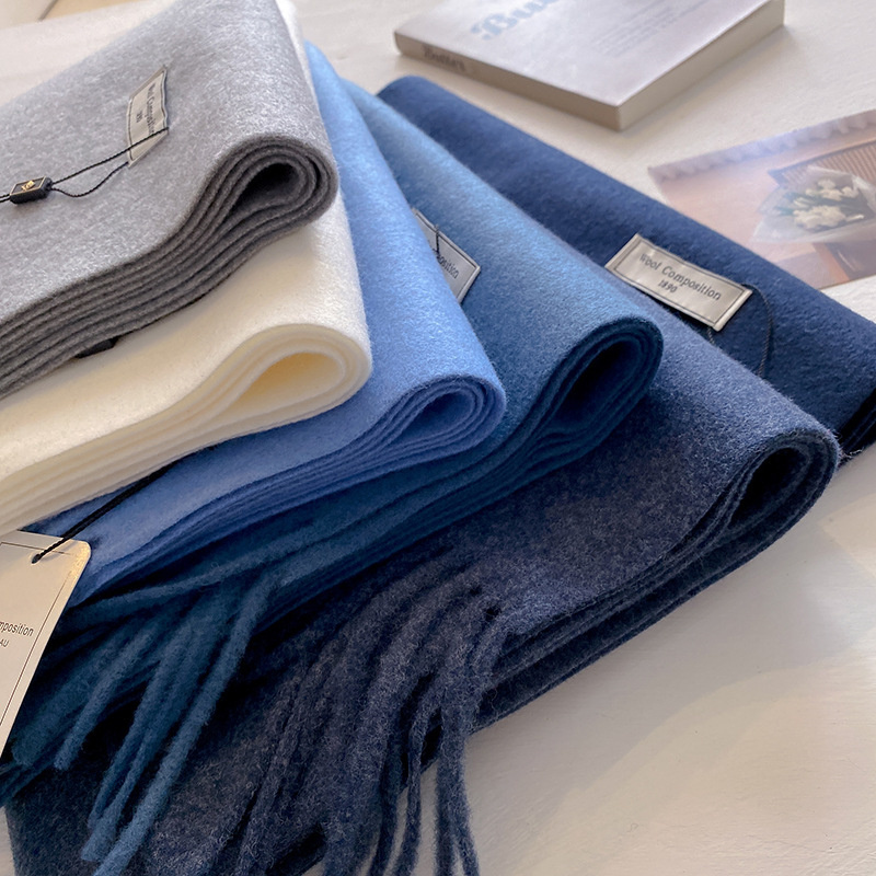 2024 冬のウールスカーフ女性のためのロング暖かいカシミヤ - Cashmere Pashmina Wrap のレビューと価格