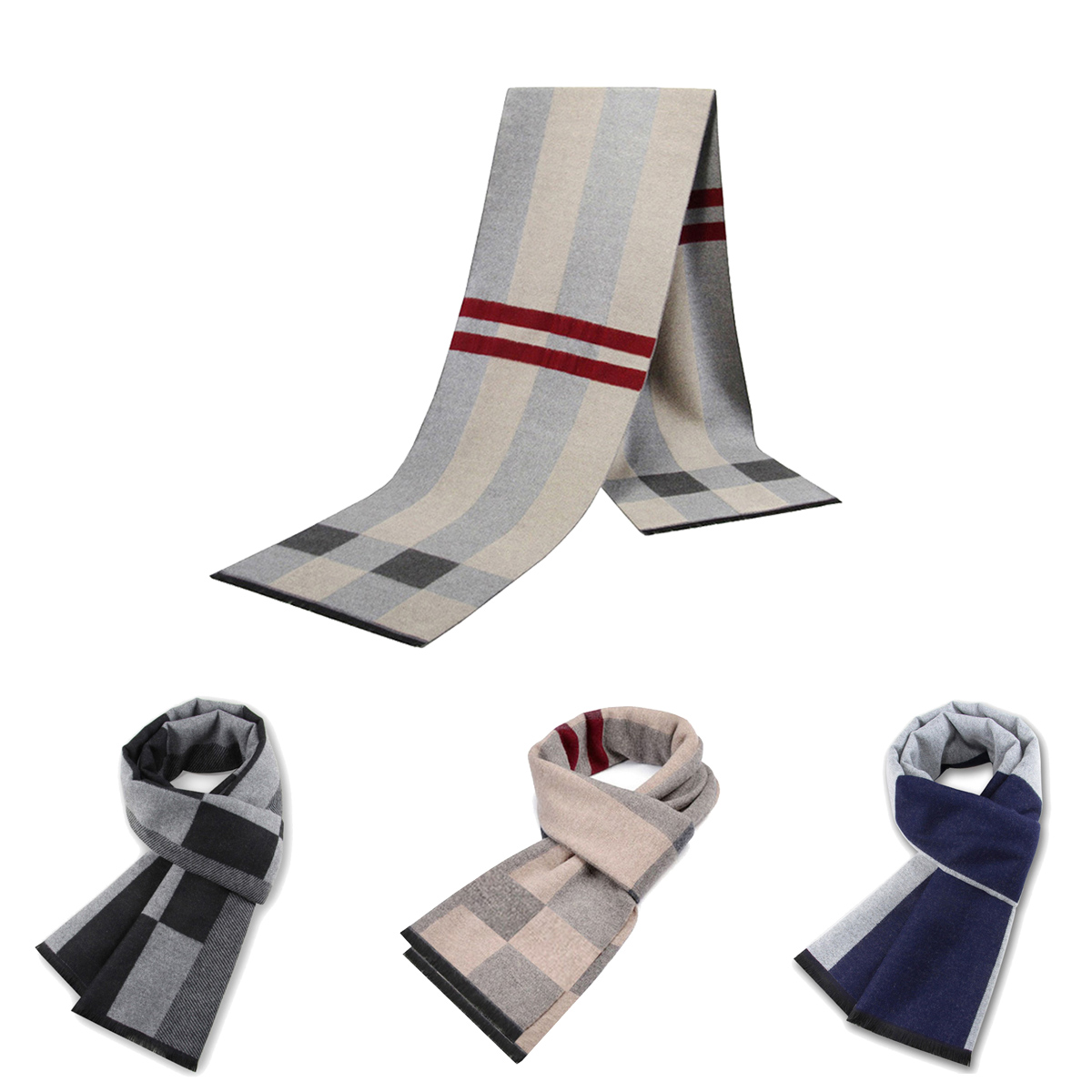メンズスカーフ 男性用 冬 コピー カシミヤ ショール 高級 - Wool Scarf Men のレビューと価格